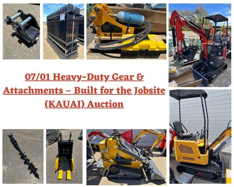 Image for 07/01 Heavy-Duty Gear & Attachments – Built for the Jobsite (KAUAI) Auction