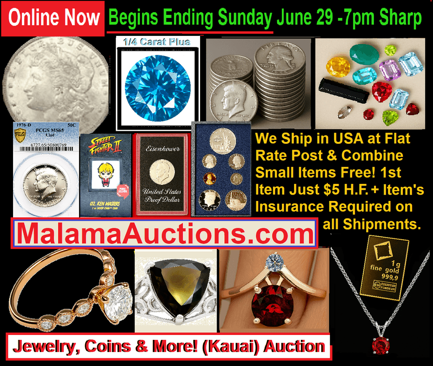 Image for 06/29 Jewelry, Coins & More! (KAUAI) Auction