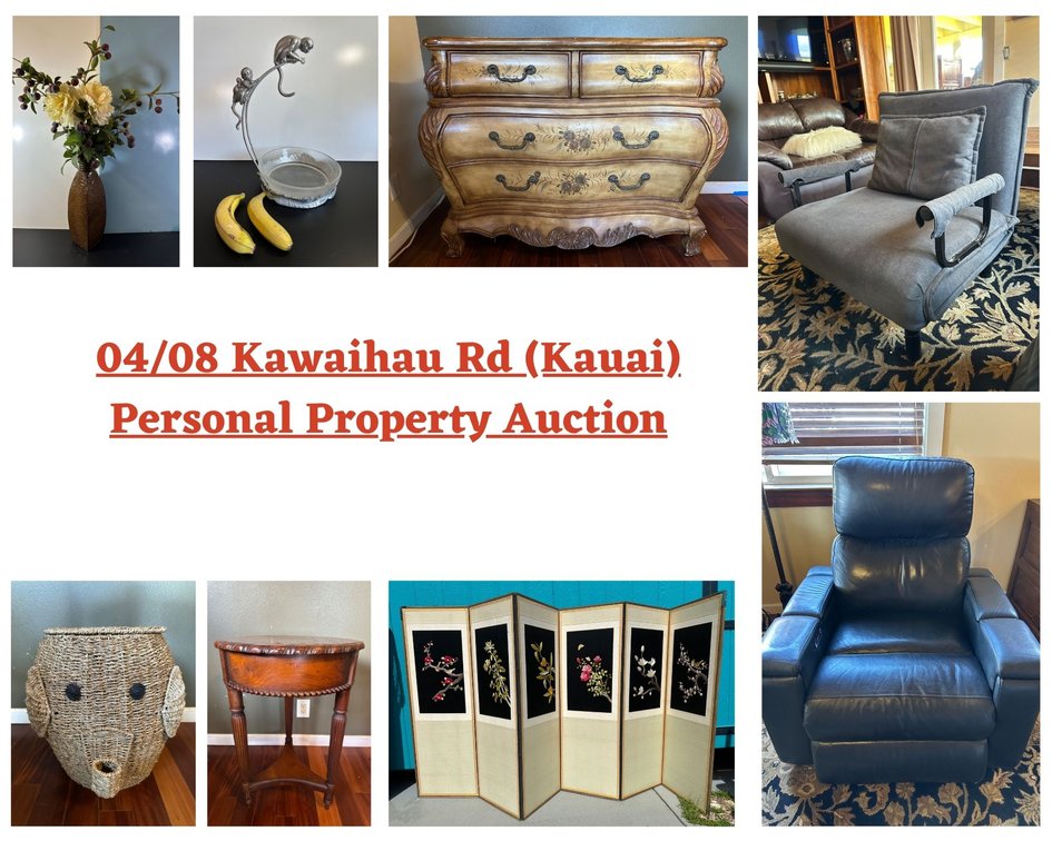 Image for 04/08 Kawaihau (Kauai) Personal Property Auction