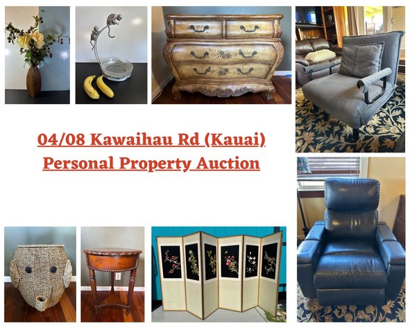 Image for 04/08 Kawaihau (Kauai) Personal Property Auction