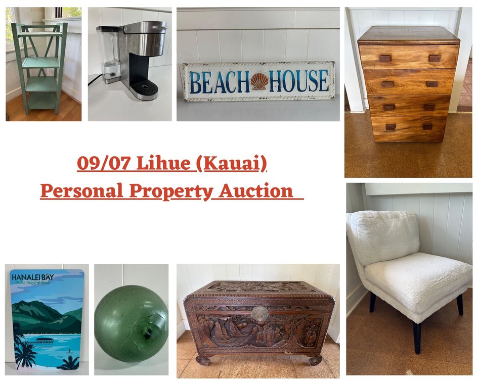 Image for 09/07 Lihue (Kauai) Personal Property Auction