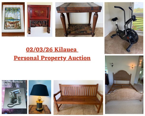 Image for 02/03/26 Kilauea Personal Property Auction