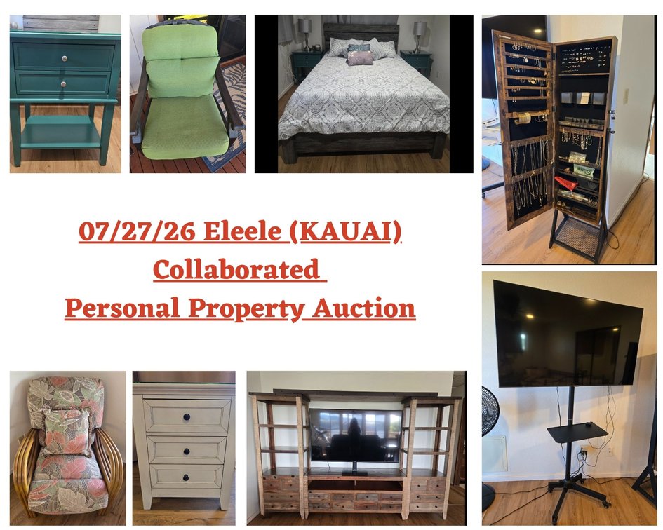 Image for 07/27/26 Eleele (Kauai) Collaborated Personal Property Auction