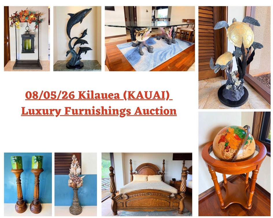 Image for 08/05/26 Kilauea (KAUAI) Luxury Furnishings Auction