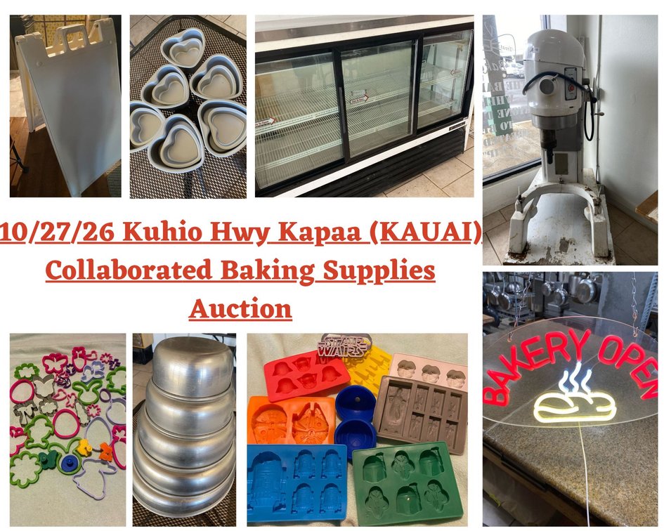Image for 10/27/26 Kuhio Hwy Kapaa (KAUAI) Collaborated Baking Supplies Auction