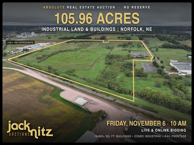 Image for 105.96 Acres of Industrial Land & Buildings – Absolute No Reserve Real Estate Auction – Norfolk, NE