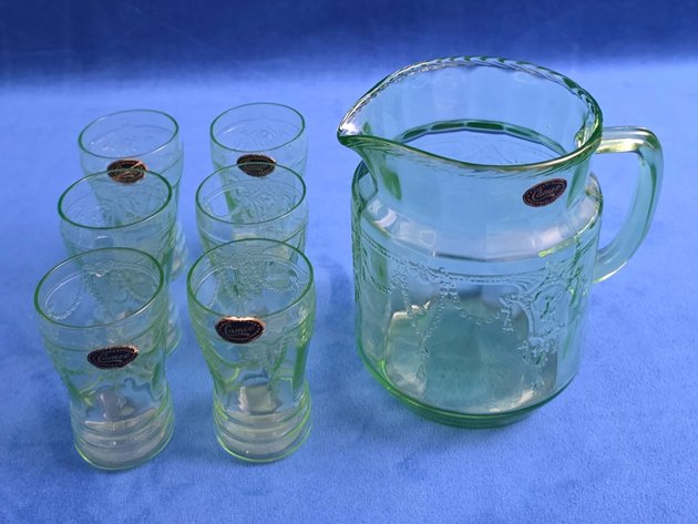 Image for Magnificent Collection of Uranium Glass, Depression Glass,  Moriyama Japanese Pottery , Carnival Glass, Pyrex and More!