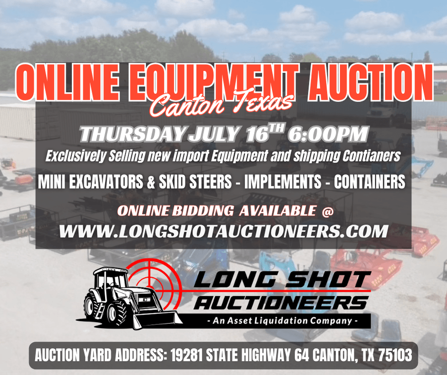 Image for July 2026 New Import Equipment Auction
