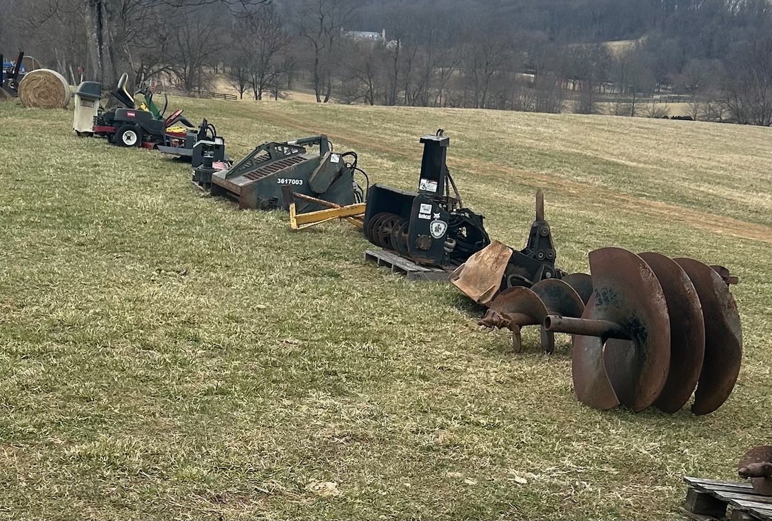 Image for Tractors, Quick Attach Implements, Skid Steer Attachment, 3 Point Implements, Landscaping Equipment, Mowers & More -- Virtual Auction
