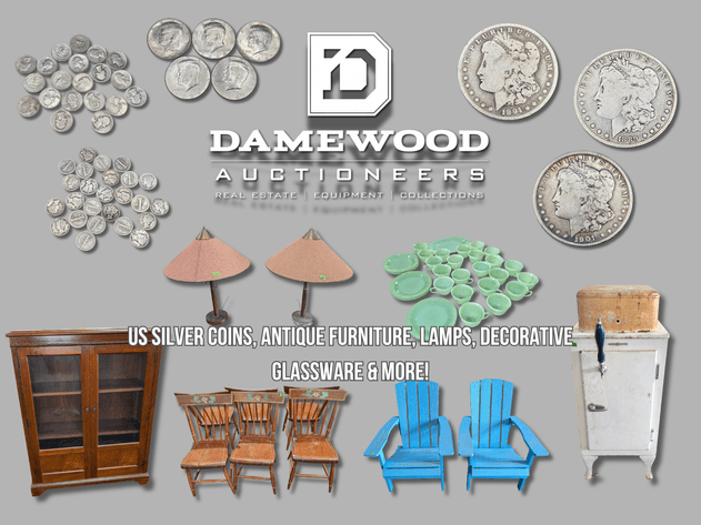 Image for US Silver Coins, Antique Furniture, Lamps, Decorative Glassware & More! - Virtual Auction - No In-Person Bidding!