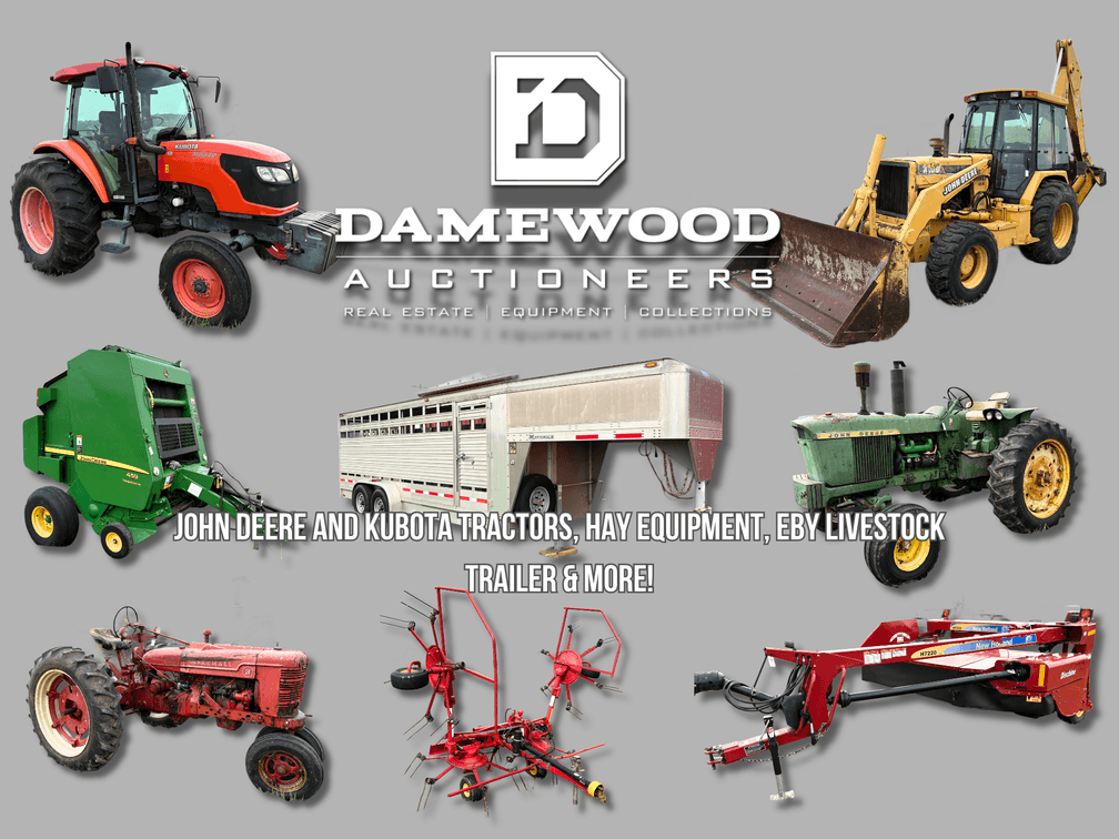 Image for John Deere and Kubota Tractors, Hay Equipment, EBY Livestock Trailer & More!  Bid In-Person or Online