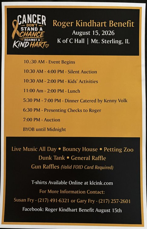 Image for Roger Kindhart Live Benefit Auction and Silent Auction Viewing