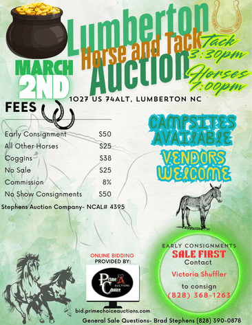 Image for Lumberton Horse and Tack Auction, March 2026