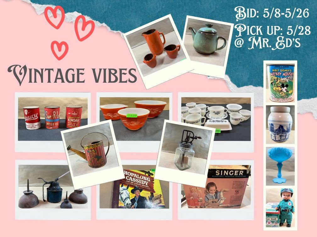 Image for Vintage Vibes Auction: Pyrex, Frankoma, Vintage Treasures & More