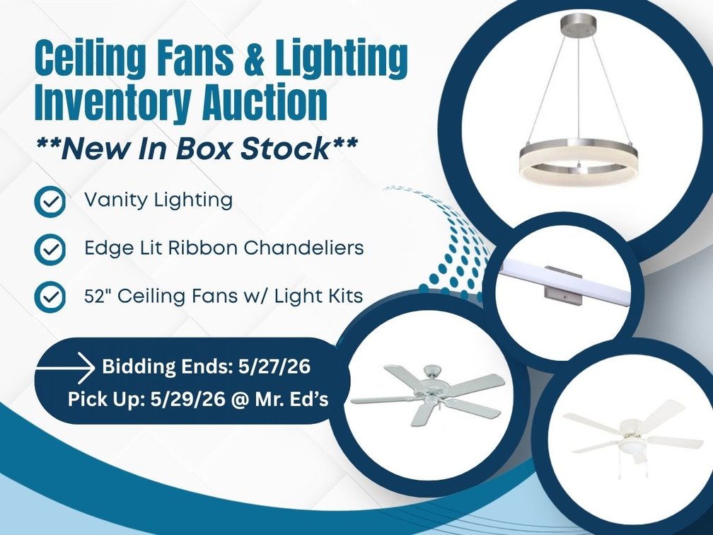 Image for Ceiling Fans & Lighting Inventory Auction – New Stock
