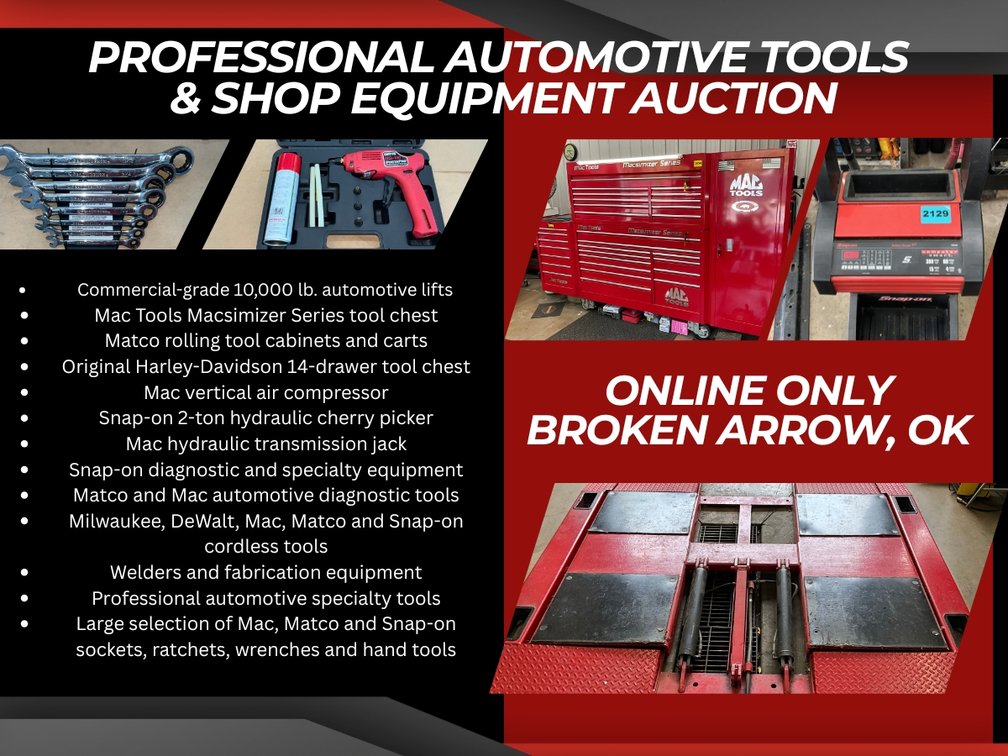 Image for Professional Automotive Tools & Shop Equipment Auction