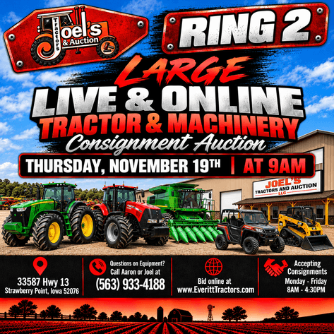 Image for Ring 2: November 19, 2026 LIVE and ONLINE Large Tractor & Machinery Consignment Auction