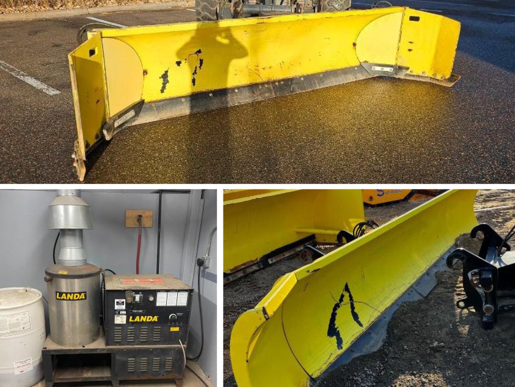 (2) Snow Wolf 12' Plows & Landa VHG4-3000 Pressure Washer