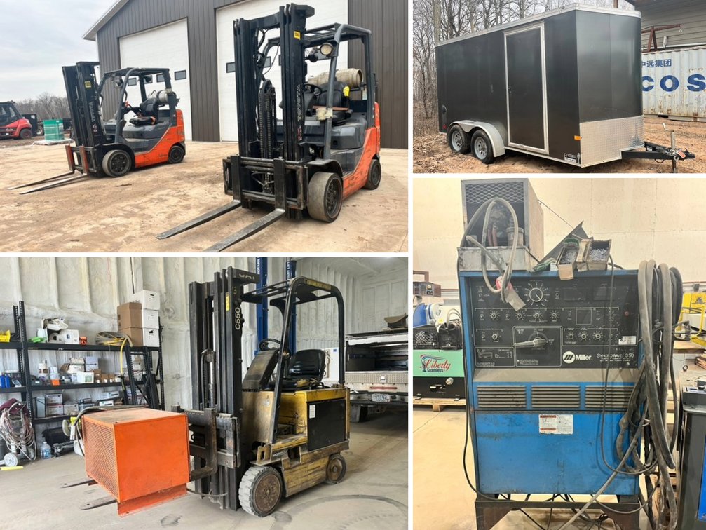 Spray Foam Trailer, Forklifts, Generators (134923)