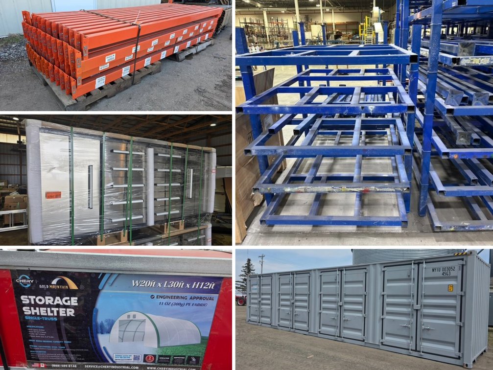 Warehouse Equipment, Sea Containers, Storage Shelters, Tool Benches (139309)