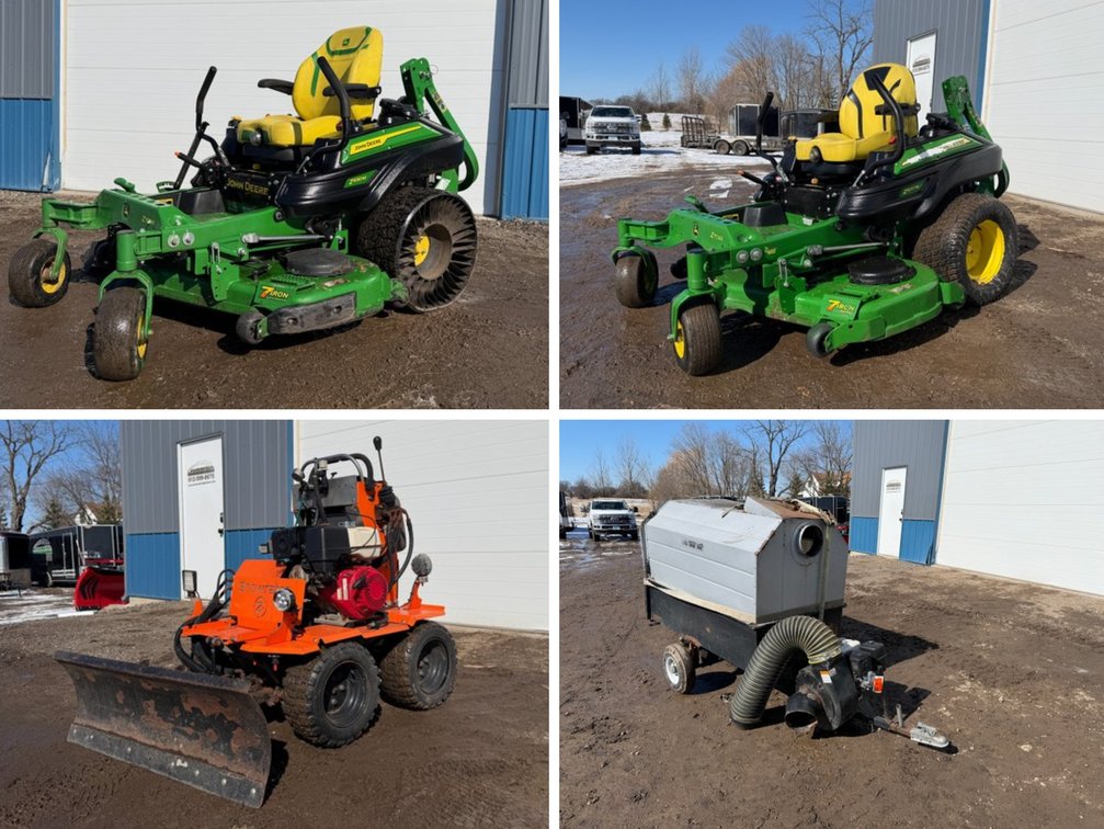 (14) John Deere Mowers, Boss Snowrators, Tires & More (158561)