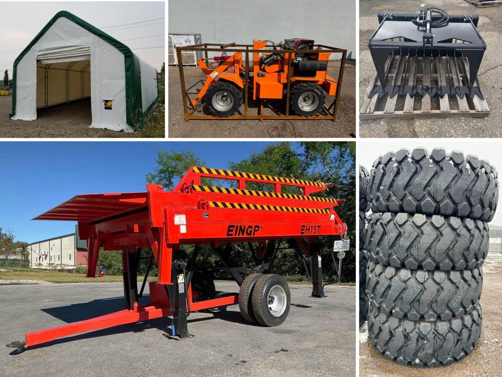 Red Tag New Equipment: Mini Wheel Loader, Storage Buildings, Attachments & More