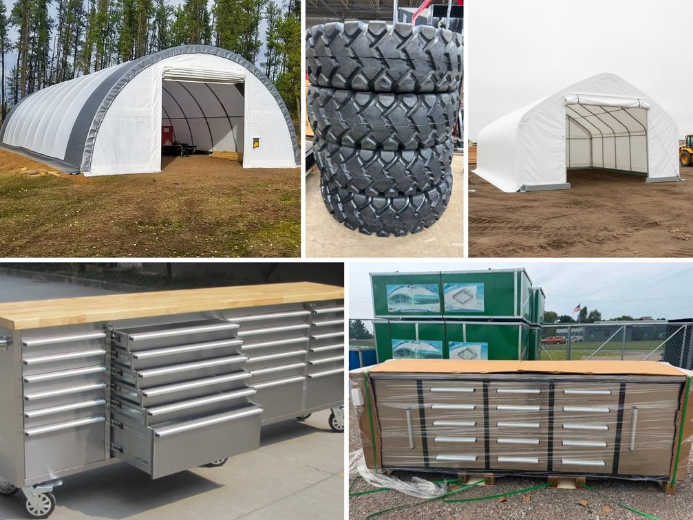 Red Tag New Equipment: Tool Benches, Storage Buildings, Attachments & More