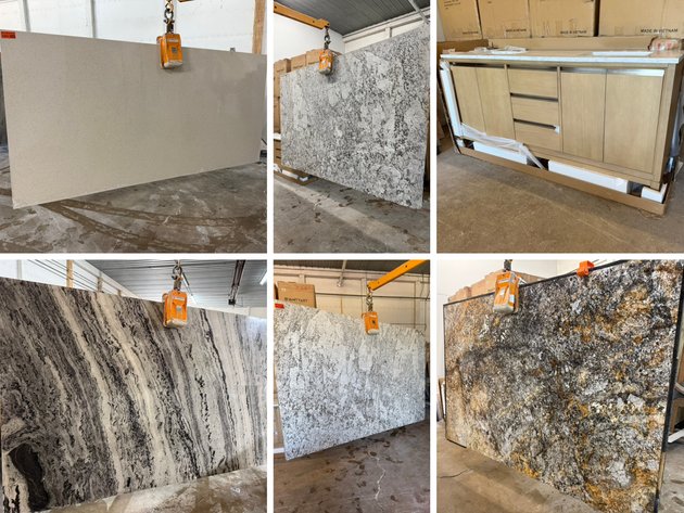 Image for Granite Slabs & Double Basin Vanity with Granite Countertop