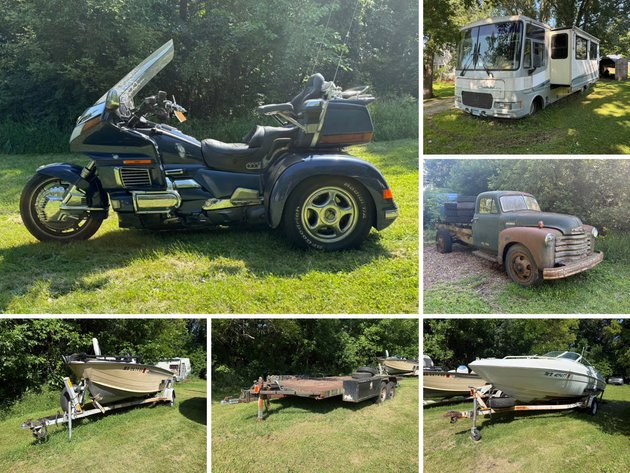 Image for Recreational Estate Auction: 1988 Honda GL1500 Motorcycle, 1998 Chevrolet P30 Motorhome & More