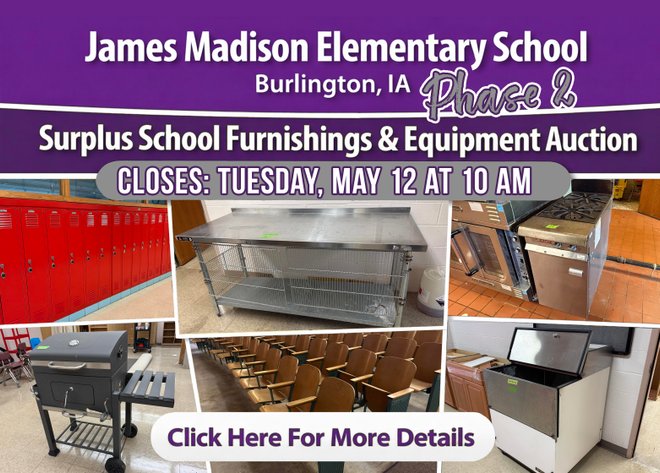 Surplus School Furnishings & Equipment Auction - Phase 2