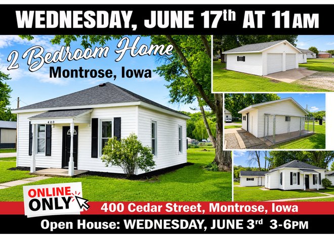 Montrose, Iowa Real Estate Auction