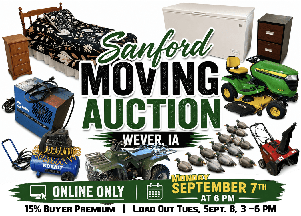 Image for Sanford Moving Auction - Wever, IA