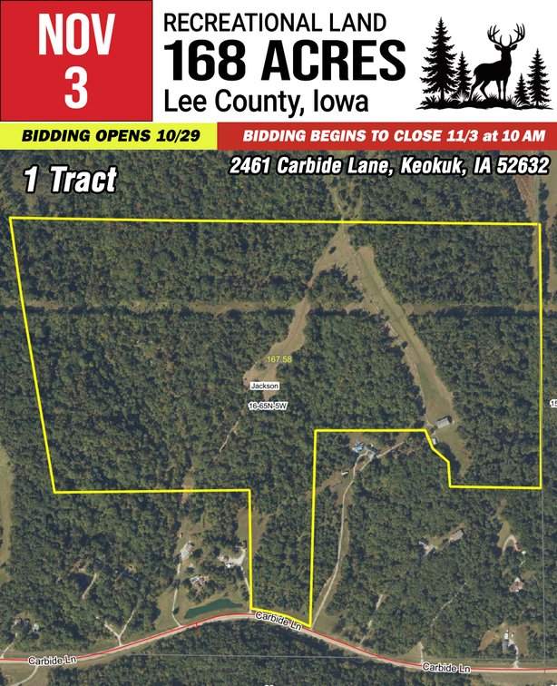 Image for 168 m/l Acres of Recreational Land - Lee County, IA