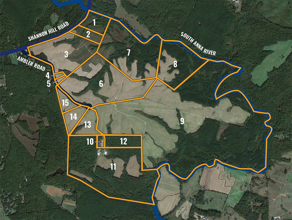 Image for 1,600 +/- Acres w/5 +/- Miles of South Anna River Frontage, 6 miles from I-64 & 30 Miles From Charlottesville & Short Pump, VA--Louisa County, VA