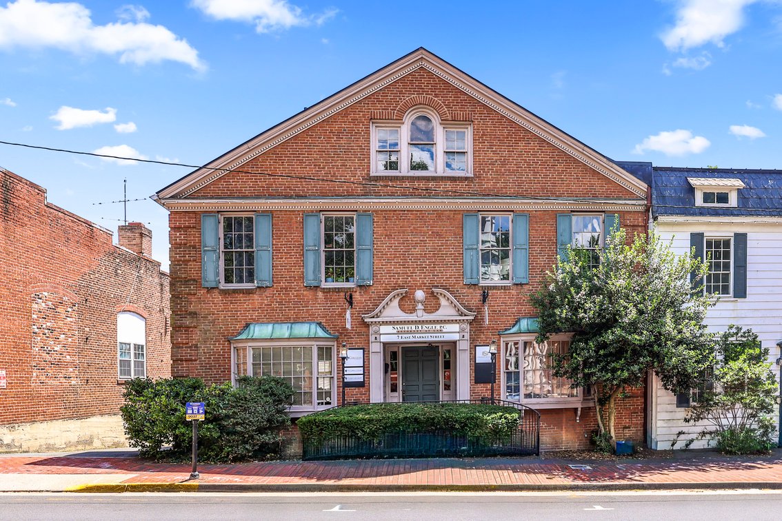 Image for Rare Downtown Leesburg, VA Opportunity! 3 Attached Buildings with 13 Parking Spaces on E. Market St. Across from the Historic Courthouse — Selling as a Single Offering!!