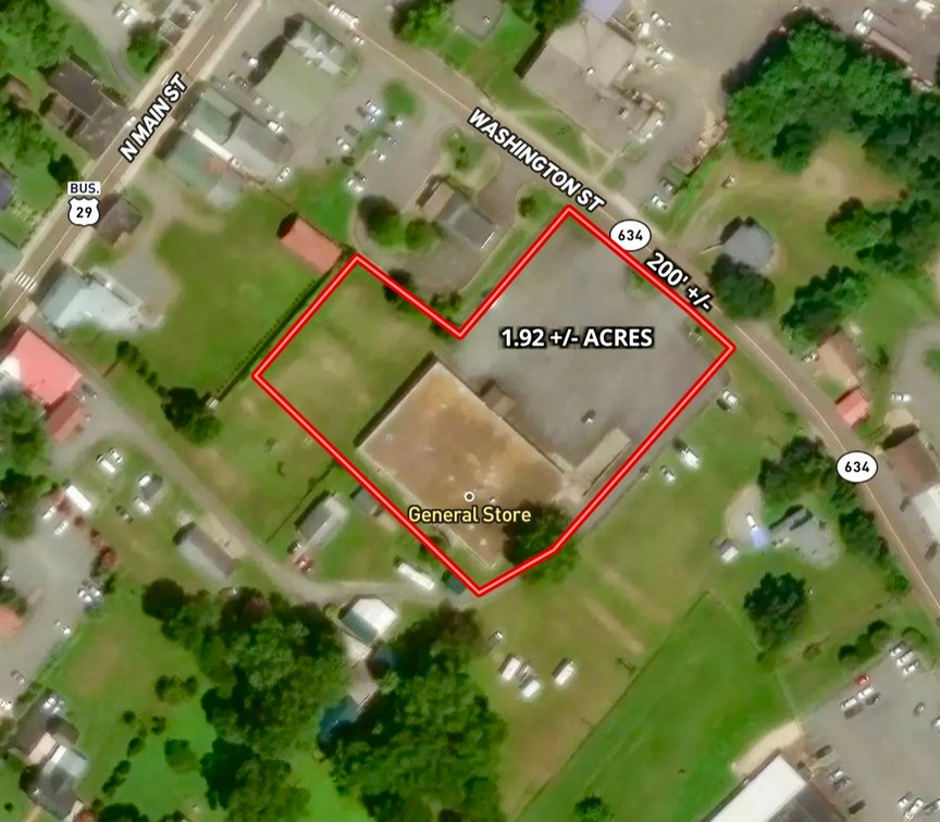 Image for 18,000+ sf. Commercial Building w/Open Floor Plan, Asphalt Parking Lot & Loading Dock on 1.9 +/- Acres in Downtown Madison, VA--ONLINE ONLY BIDDING!!