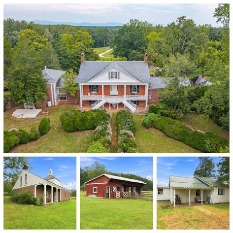 Image for Historic "Edloe Glades" (circa 1826):  5 BR/5.5 BA Manor Home, Guest Cottage, Several Barns & Outbuildings on 16.2 +/- Acres--Amherst County, VA