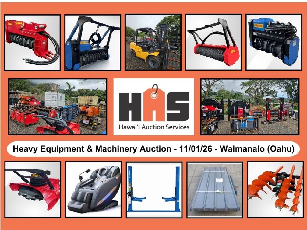 Image for Heavy Equipment & Machinery Auction – Waimanalo (Oahu)