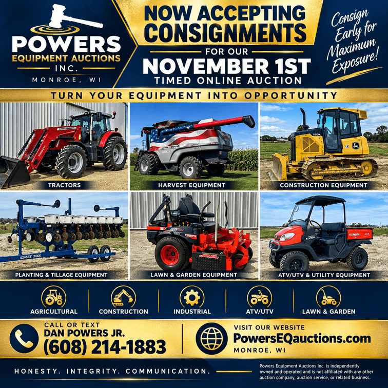 Image for November 1st - Farm & Construction Equipment Consignment Auction