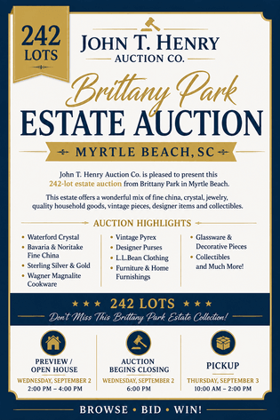 Image for Brittany Park Estate Auction – Myrtle Beach, SC