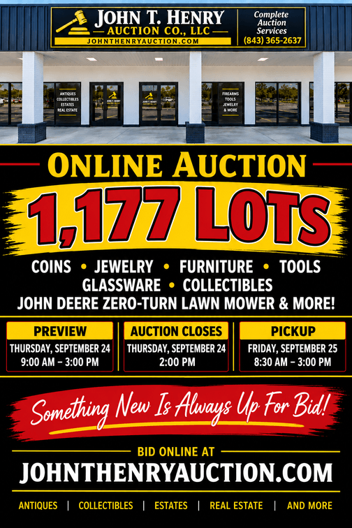 Image for 9/24/2026 - MB Consignment Auction - 3081 Waccamaw Blvd. Myrtle Beach, SC 29579