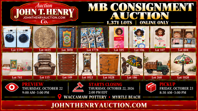 Image for 10/22/2026 - MB Consignment Auction - 3081 Waccamaw Blvd. Myrtle Beach, SC 29579
