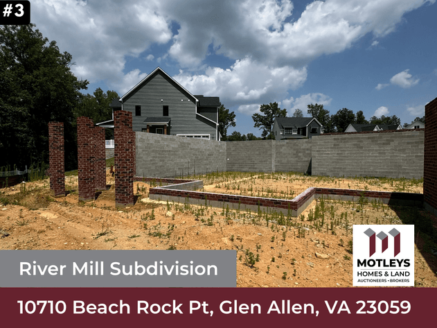 Image for Real Estate Auctions | Property 3 of 4 | Glen Allen, VA | Unfinished New Construction Home | Poured Foundation with Brick Veneer | 0.5± Acres | 10710 Beach Rock Point | 23059