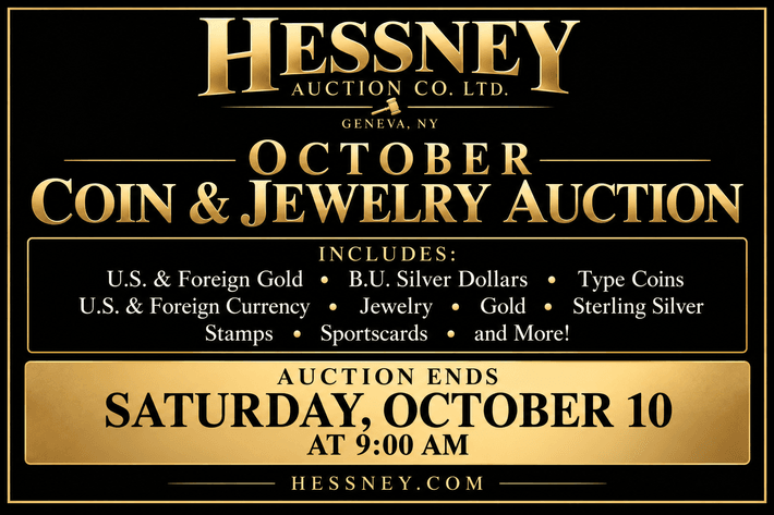 Image for 10/10/26 October Coin, Jewelry & Stamp Auction  Online Only Auction