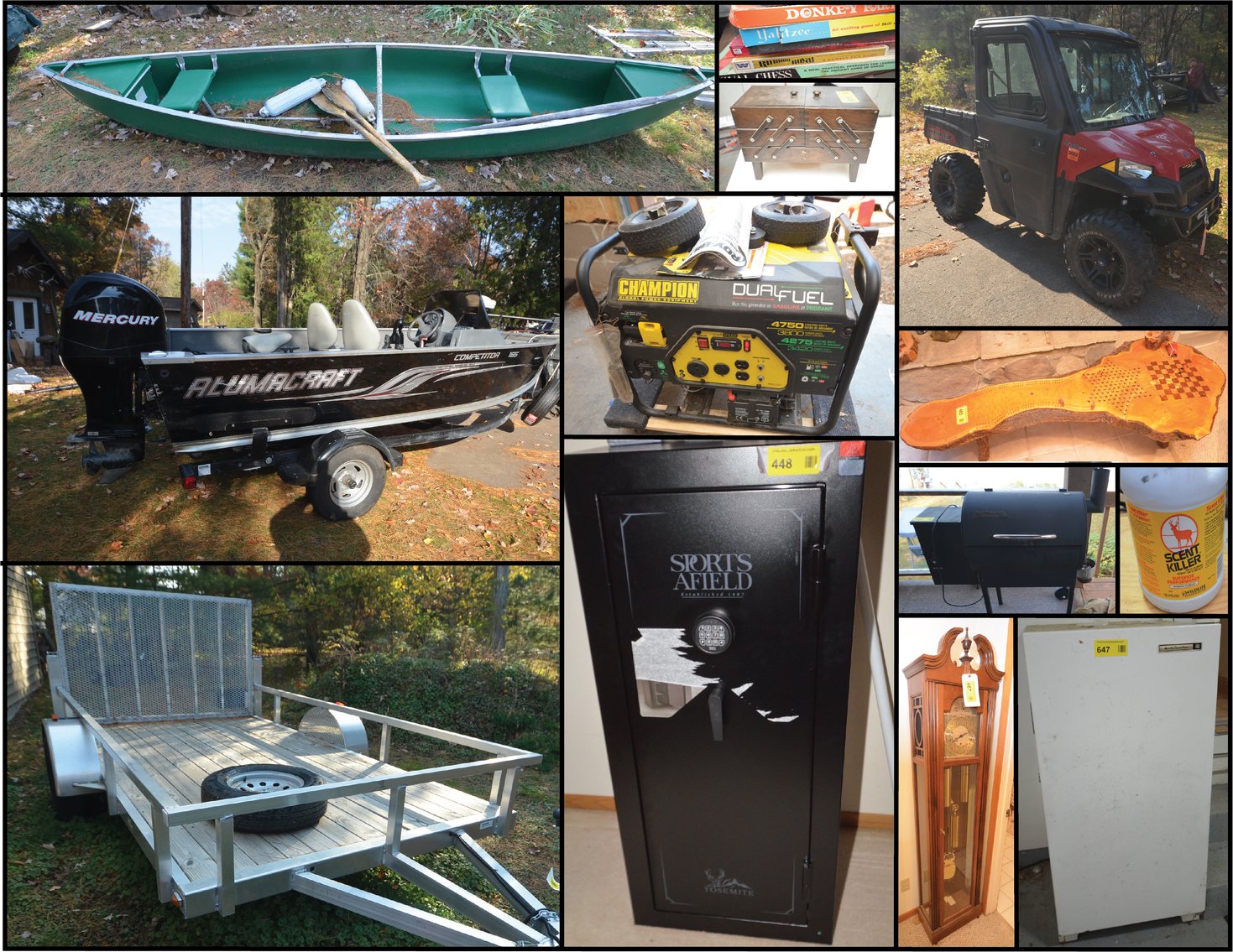 Image for BOAT, BOAT LIFT, WOOD WORKING TOOLS, CONSTRUCTION EQUIPMENT, FURNITURE, AND MORE - Augusta, WI
