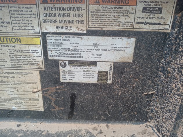 Image for LaGrange, GA: 2018 TEXAS PRIDE 30’ Pintle Hitch Tri-Axle Equipment Trailer