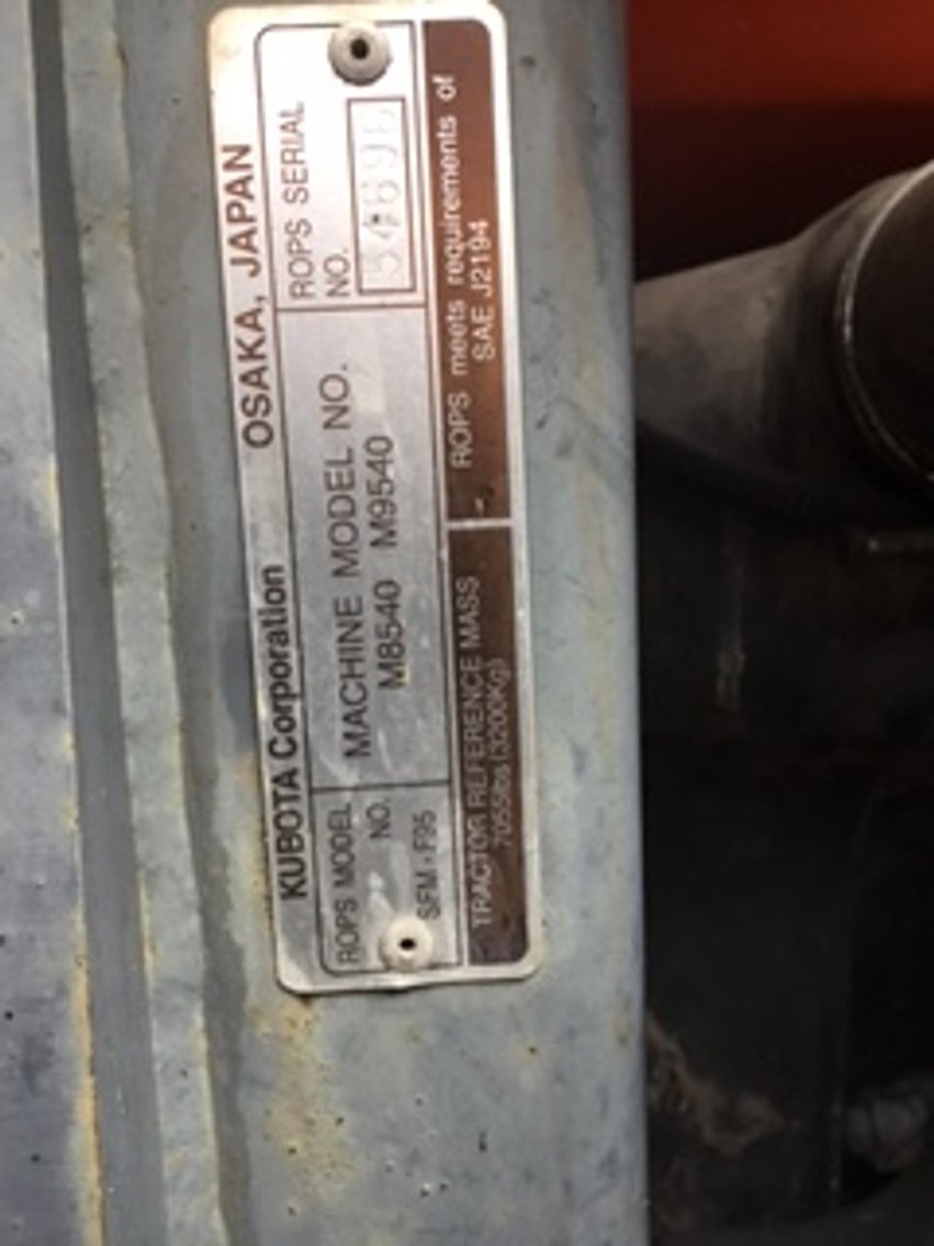 Image for Arcadia, FL: 2009 KUBOTA M8540F Tractor