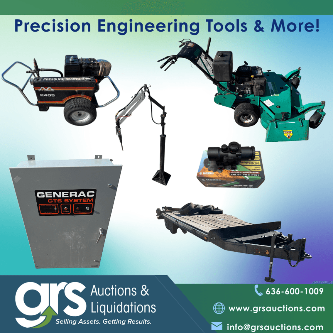 Precision Engineering Surplus Auction - Trailers, Tools, Lawn & Garden