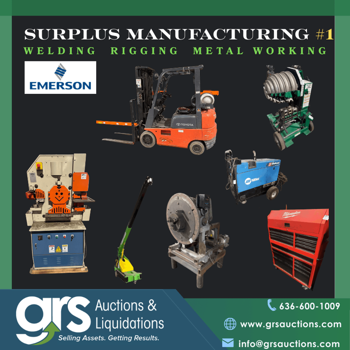 Online Auction of Emerson Surplus Manufacturing Assets #1