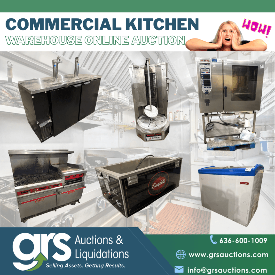 Giant Commercial Kitchen Warehouse Online Auction